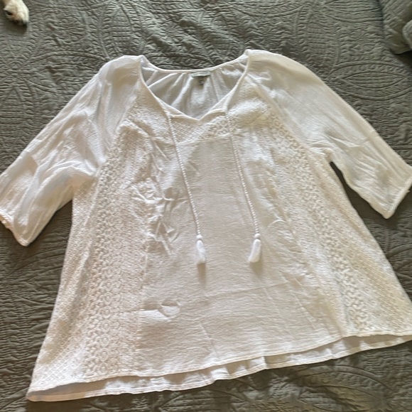 Catherines 3x Gauze Peasant Blouse - Picture 3 of 5